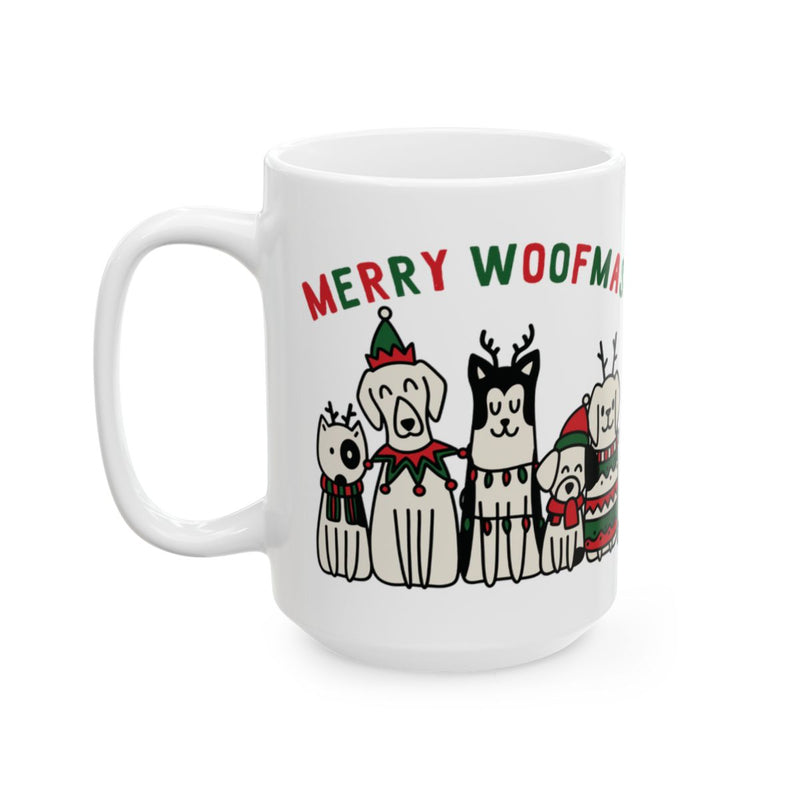 Load image into Gallery viewer, Merry Woofmas Illustrated Pet Holiday Mug
