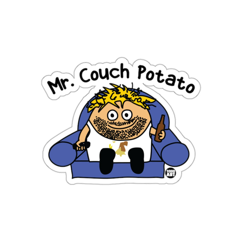 Load image into Gallery viewer, Funny Mr. Couch Potato Graphic Sticker for Lazy Days
