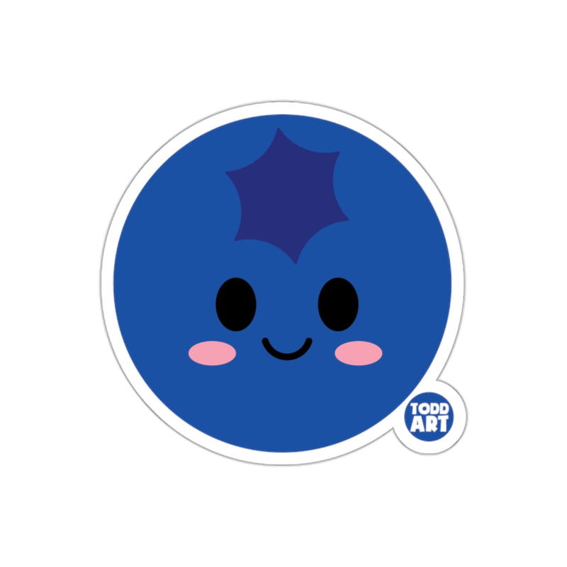 Load image into Gallery viewer, Cute Blueberry Todd Art Smiling Face Sticker Product
