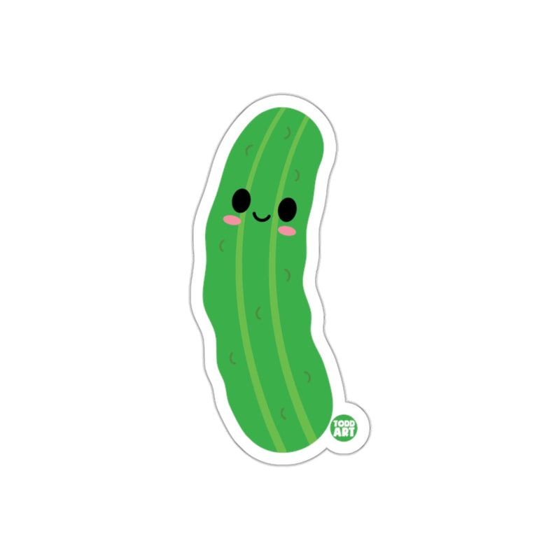 Load image into Gallery viewer, Cute Smiling Green Pickle Sticker for Fun Decor
