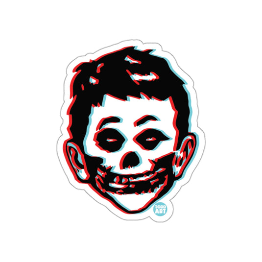 Creepy Skull Face Sticker with 3D Effect Sticker