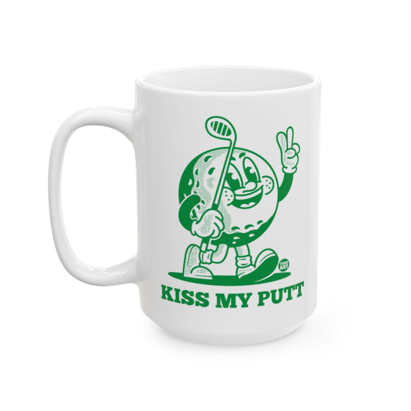 Load image into Gallery viewer, Kiss My Putt Golf Mug with Fun Cartoon Design
