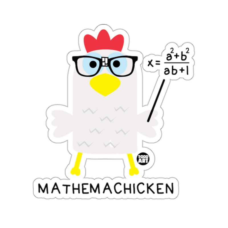 Load image into Gallery viewer, Mathemachicken Sticker with Cute Chicken Illustration
