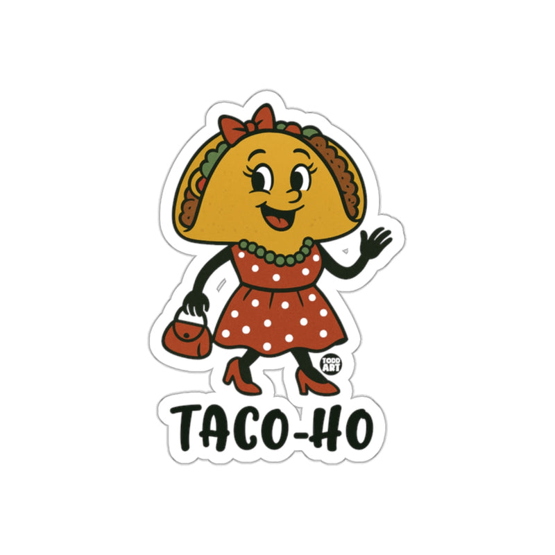 Load image into Gallery viewer, Retro Taco-Ho Cartoon Sticker Unique Funny Design
