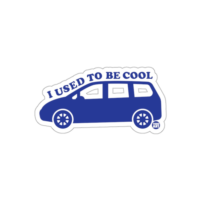 Load image into Gallery viewer, I Used To Be Cool Blue Van Sticker Product
