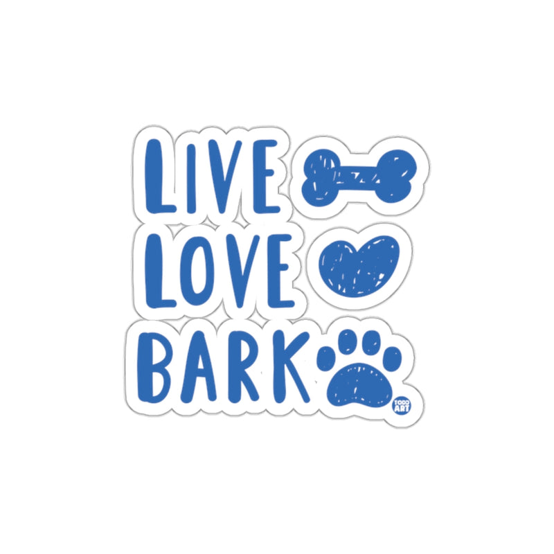 Load image into Gallery viewer, Live Love Bark Paw Print Dog Lover Sticker
