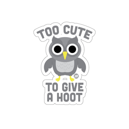 Too Cute To Give A Hoot Owl Illustration Funny sticker