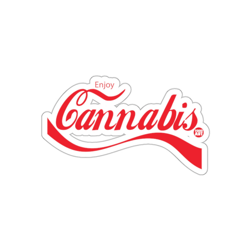 Load image into Gallery viewer, Enjoy Cannabis Retro Sticker Ideal for Product Customization
