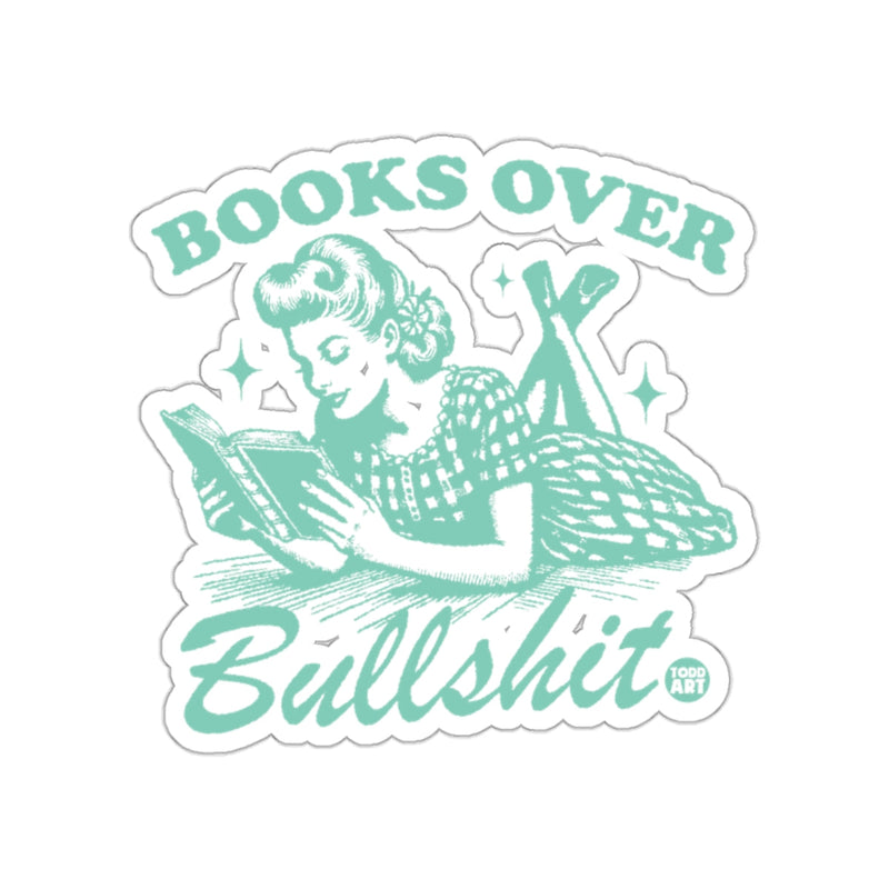 Load image into Gallery viewer, Books Over Bullshit Graphic Sticker

