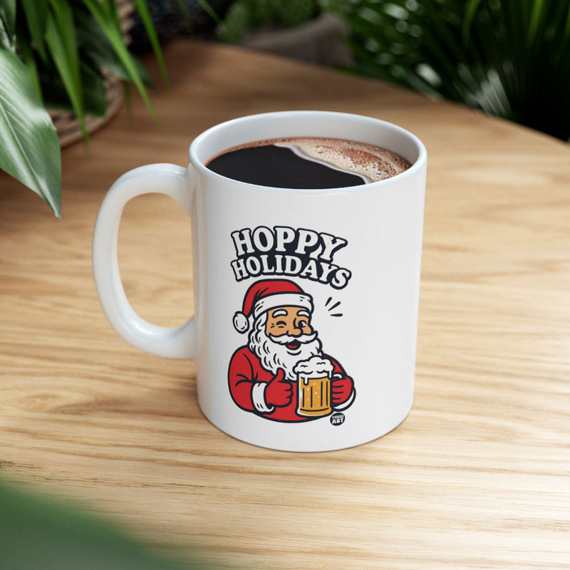 Load image into Gallery viewer, Hoppy Holidays Santa Mug Christmas Coffee Cup 11oz Gift
