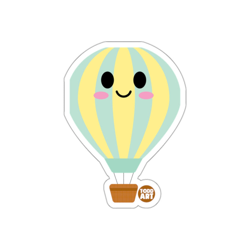 Load image into Gallery viewer, Smiling Hot Air Balloon Sticker with Todd Art Design
