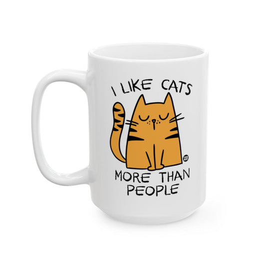 I Like Cats More Than People Funny Cat Lover Mug
