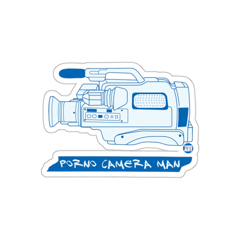 Load image into Gallery viewer, PORNO CAMERA MAN Blue Artwork Sticker
