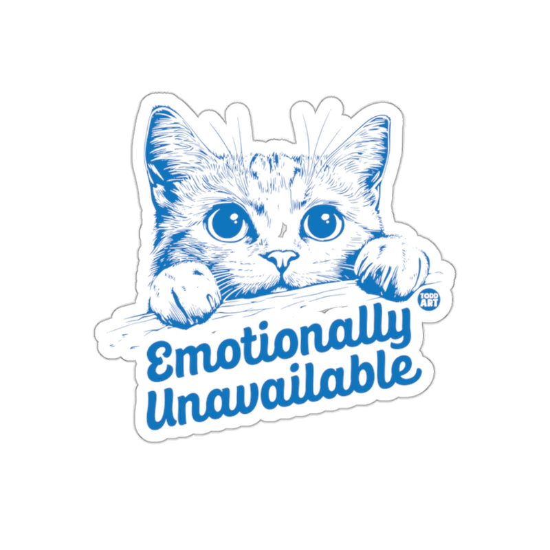 Load image into Gallery viewer, Emotionally Unavailable Cat Sticker Funny Gift
