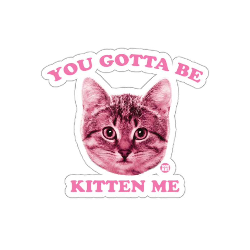 Load image into Gallery viewer, You Gotta Be Kitten Me Cat Head Funny Sticker
