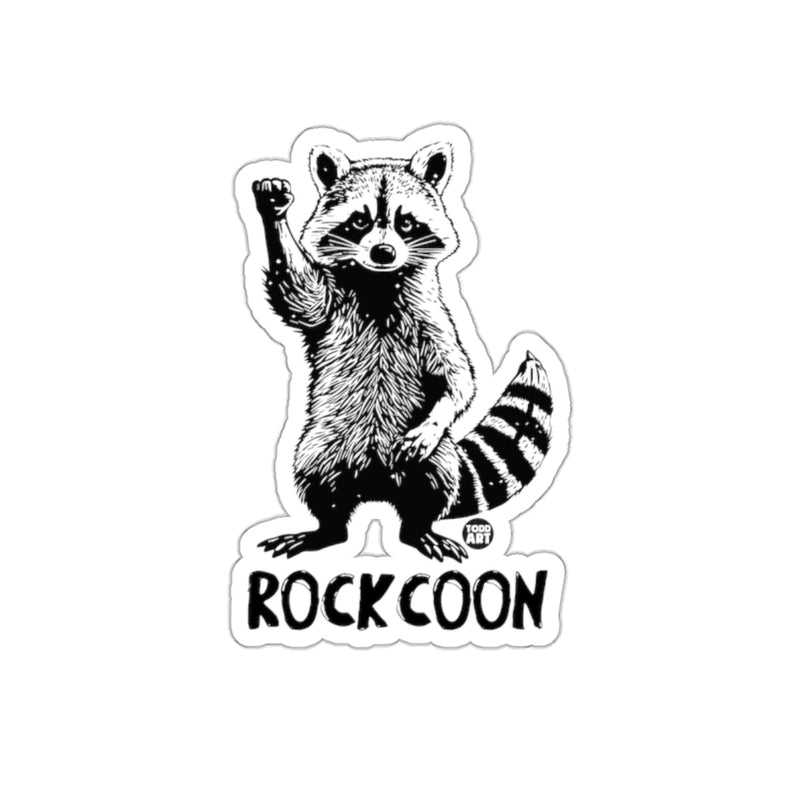 Load image into Gallery viewer, RockCoon Cute Raccoon With Raised Fist Design sticker
