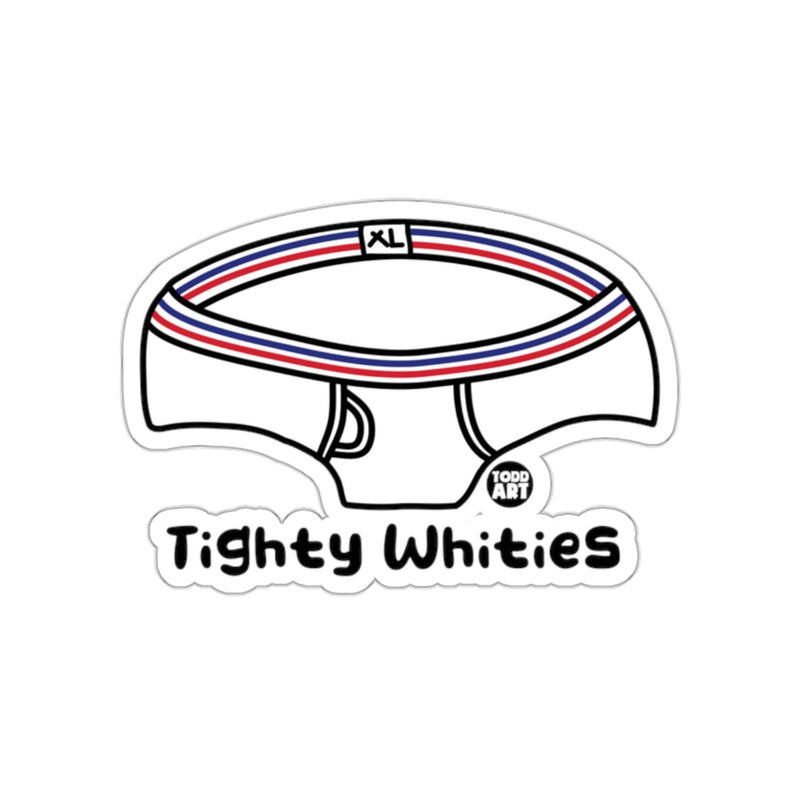 Load image into Gallery viewer, Tighty Whities XL Sticker with Retro Style Design
