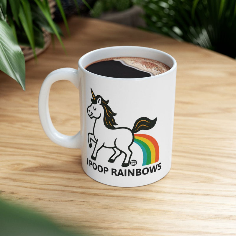 Load image into Gallery viewer, I Poop Rainbows Unicorn Mug Funny Coffee Cup Gift
