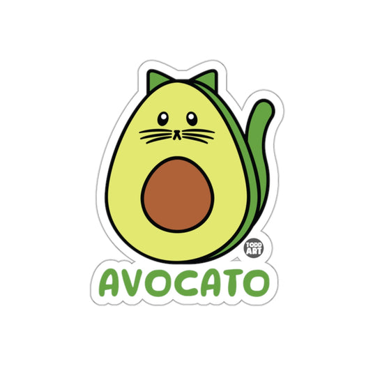 Cute Avocado Cat Sticker Avocato Design Sticker