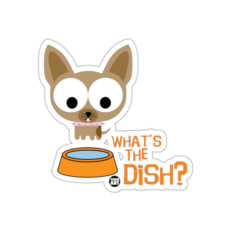 Load image into Gallery viewer, What's The Dish Cute Dog Cartoon Sticker
