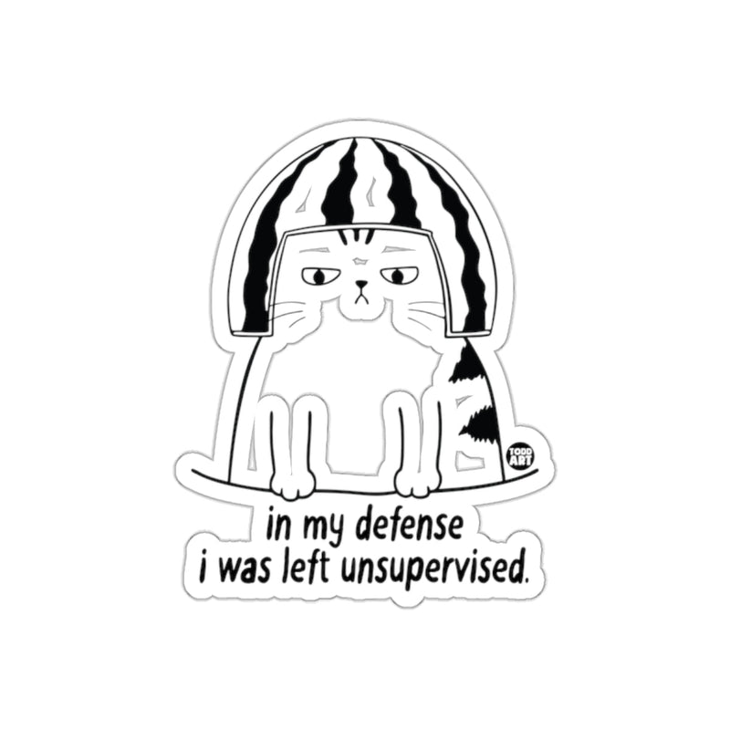 Load image into Gallery viewer, In My Defense I Was Left Unsupervised Sticker
