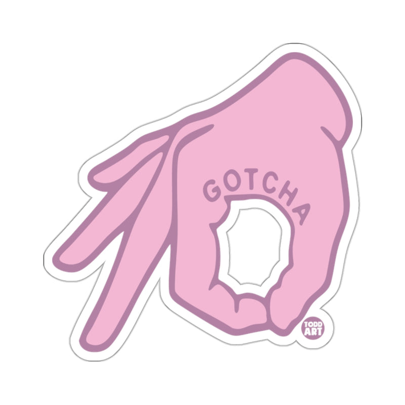 Load image into Gallery viewer, Pink Gotcha Hand Gesture Circle Game Meme 
