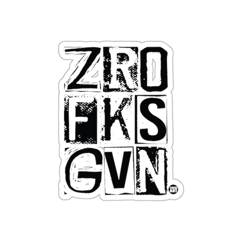 Load image into Gallery viewer, Bold ZRO FKS GVN Graphic Design Typography Sticker
