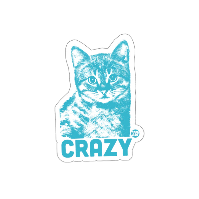 Load image into Gallery viewer, Crazy Cat by Todd Art Graphic Illustration sticker
