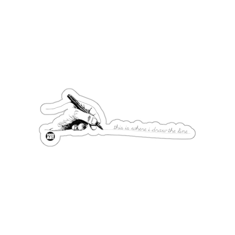 Load image into Gallery viewer, This is Where I Draw the Line Sticker Product
