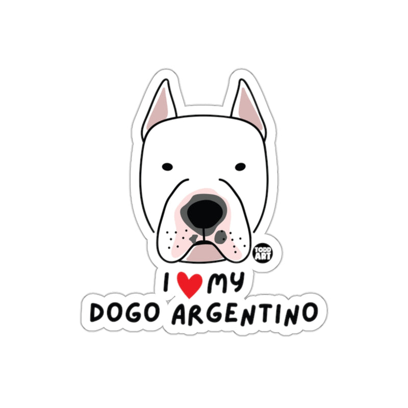 Load image into Gallery viewer, I Love My Dogo Argentino Sticker Adorable Pet Art
