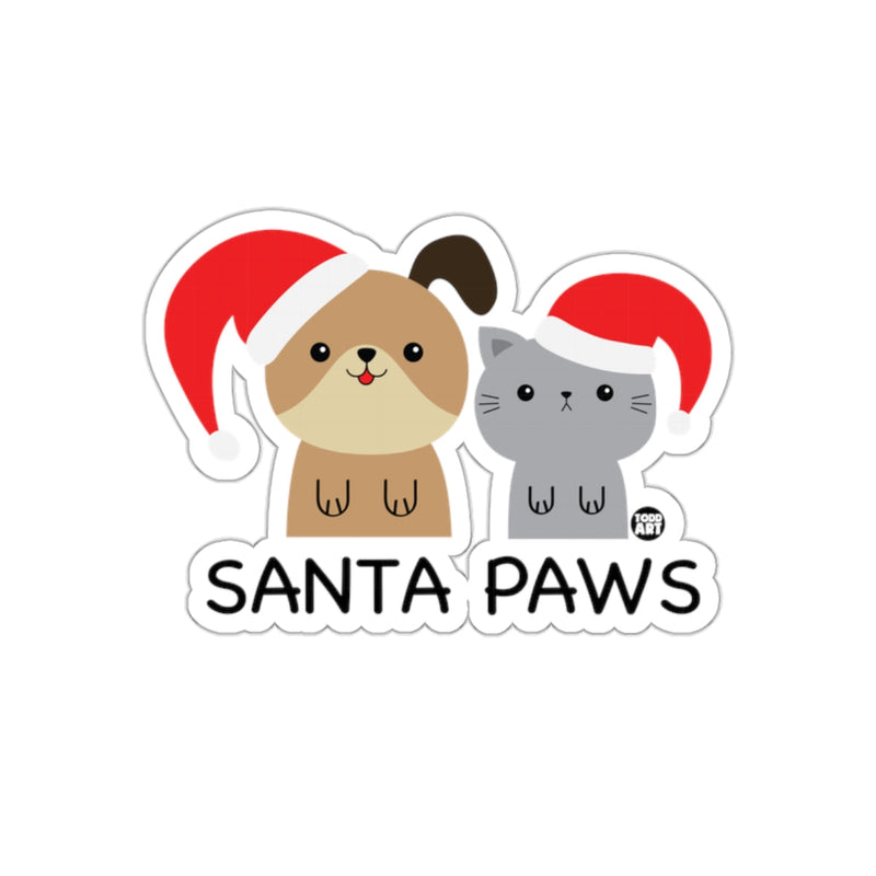 Load image into Gallery viewer, Festive Santa Paws Animal Characters Sticker Decor
