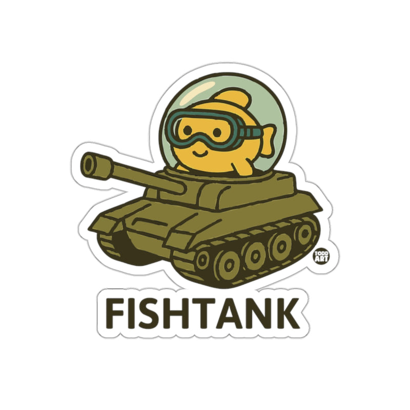 Load image into Gallery viewer, Fishtank Sticker Featuring Goldfish in Tank Design
