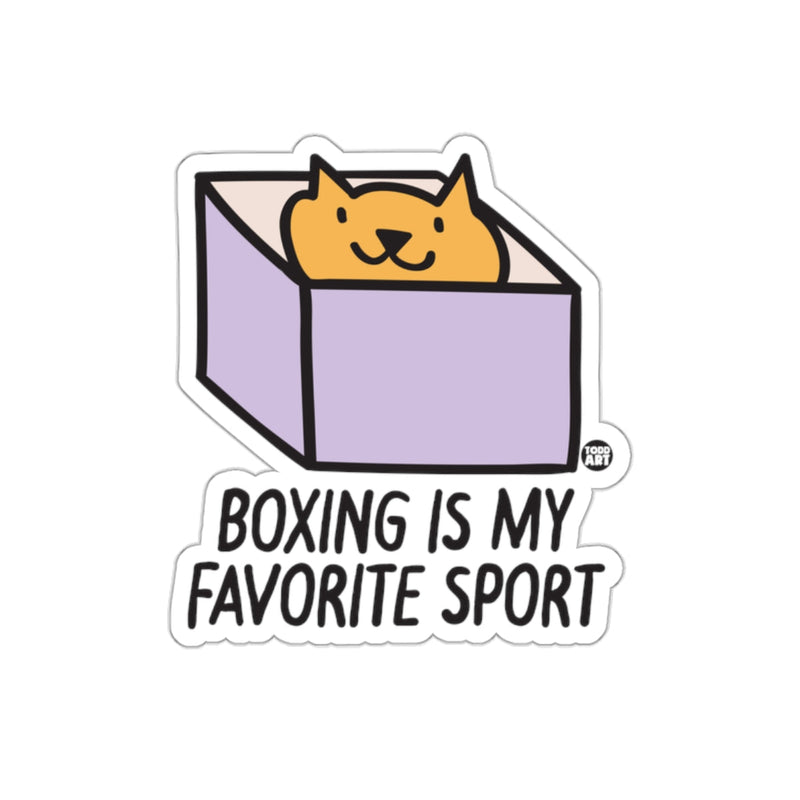 Load image into Gallery viewer, Boxing Is My Favorite Sport Cat Sticker
