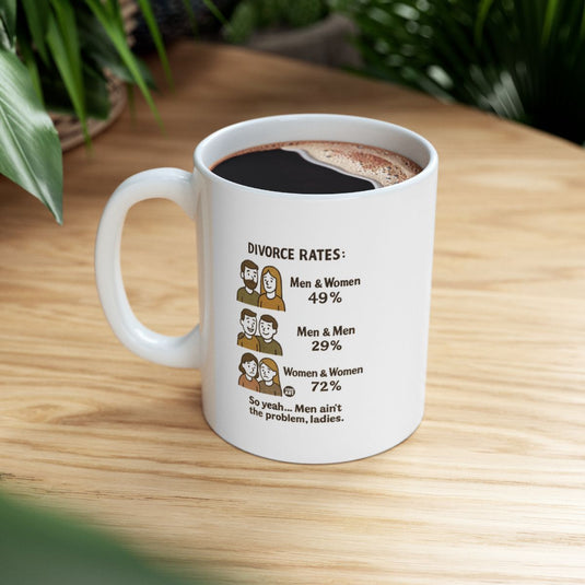 Divorce Rates Illustrated Mug Perfect Funny Gift
