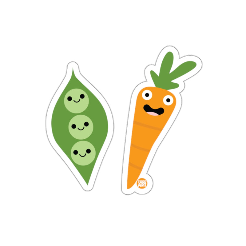 Load image into Gallery viewer, Cute Cartoon Peas and Carrot Design Sticker Set

