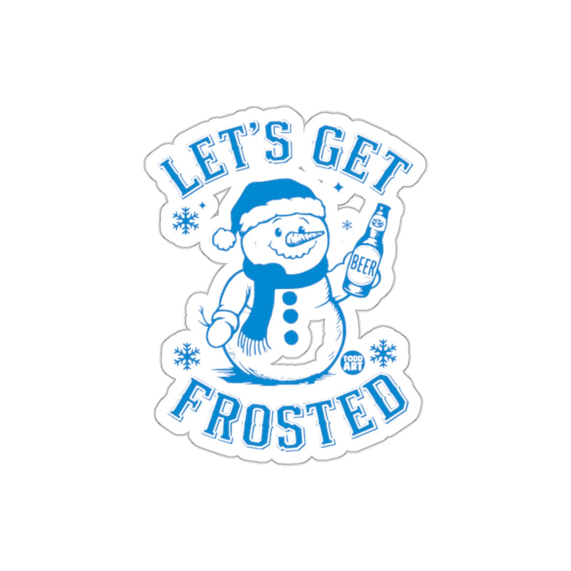 Load image into Gallery viewer, Let's Get Frosted Snowman Sticker Design
