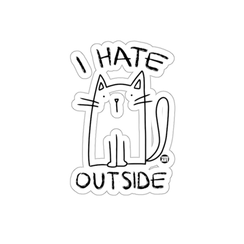 Load image into Gallery viewer, I Hate Outside Funny Cat Sticker Graphic Design Accessory
