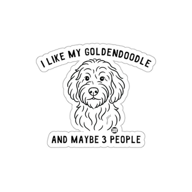 Load image into Gallery viewer, I Like My Goldendoodle And Maybe 3 People Sticker
