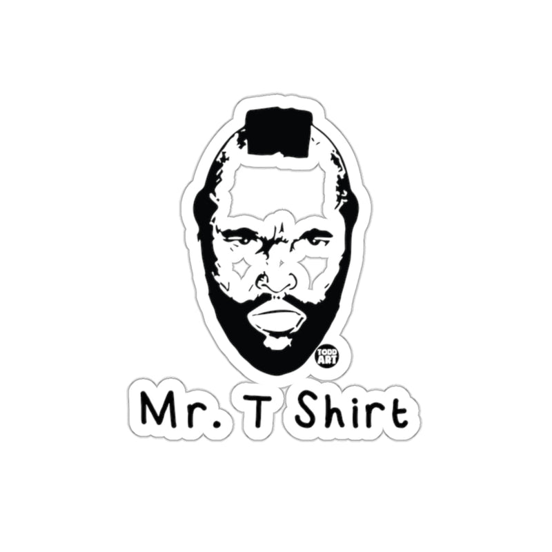 Load image into Gallery viewer, Mr T Black and White Drawing Portrait from Todd Art sticker
