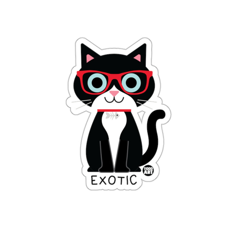 Load image into Gallery viewer, Exotic Cat Wearing Glasses Todd Art Sticker
