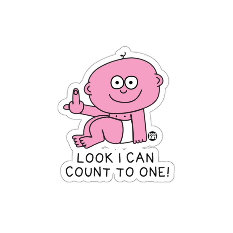 Load image into Gallery viewer, Look I Can Count To One Baby Sticker
