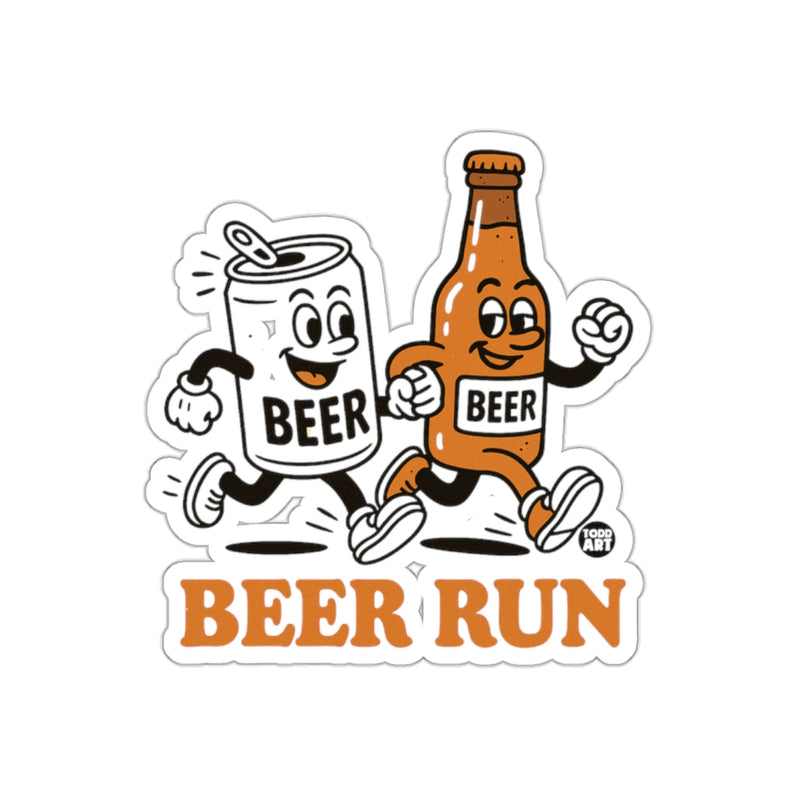 Load image into Gallery viewer, Beer Run Sticker with Cartoon Characters
