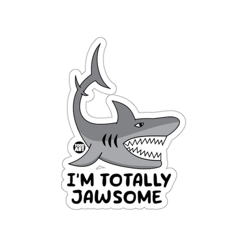 Load image into Gallery viewer, I Am Totally Jawsome Cute Cartoon Shark Drawing sticker
