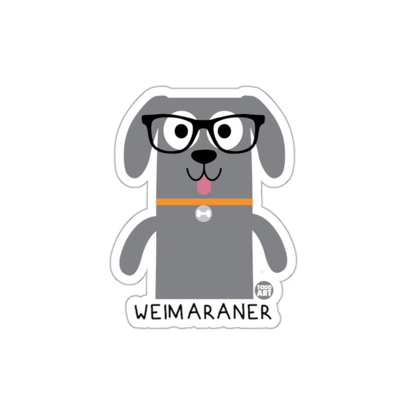 Load image into Gallery viewer, Cute Weimaraner Dog with Glasses Sticker for Pet Lovers
