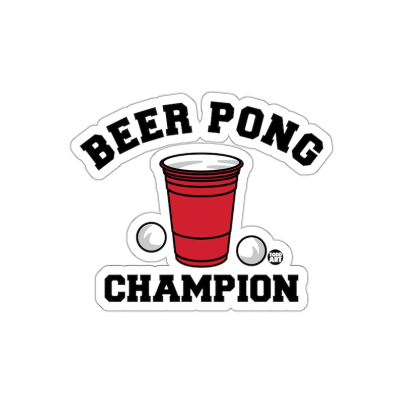 Load image into Gallery viewer, Beer Pong Champion Sticker Fun Party Game Decor Item
