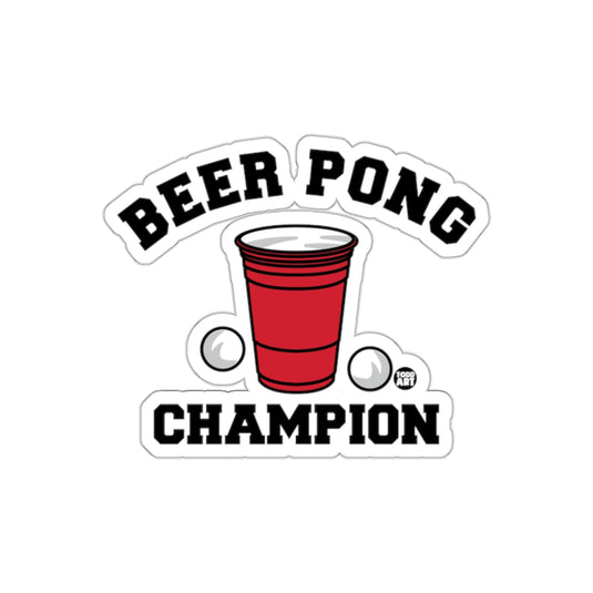 Beer Pong Champion Sticker Fun Party Game Decor Item