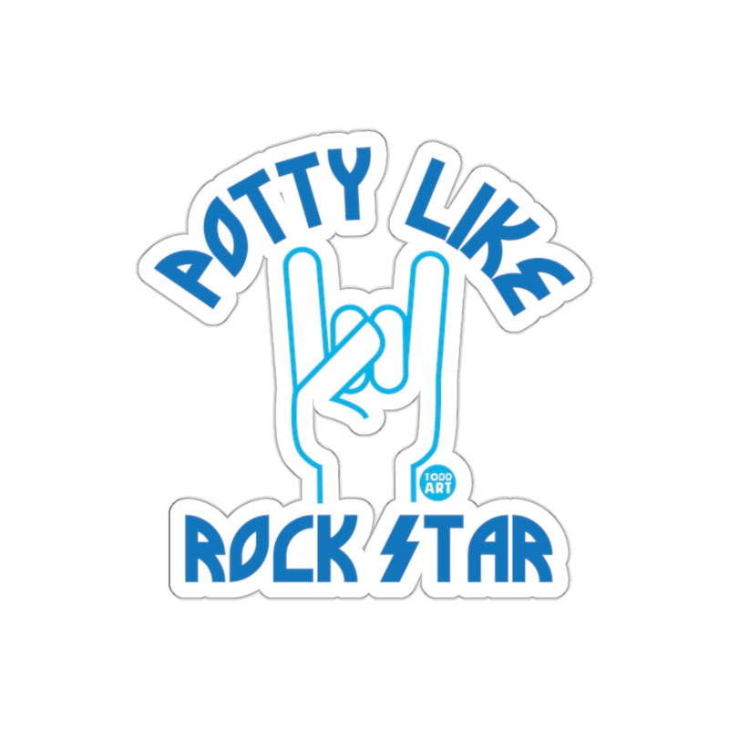 Load image into Gallery viewer, Potty Like Rock Star Illustration Design Art sticker
