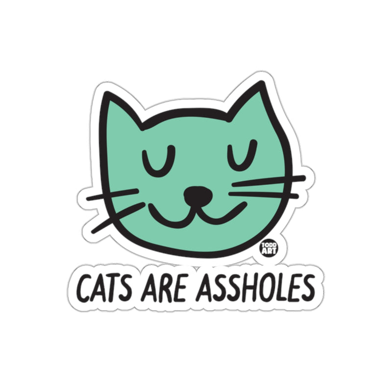 Load image into Gallery viewer, Cats Are A Holes Mint Cat Head Todd Art Funny sticker
