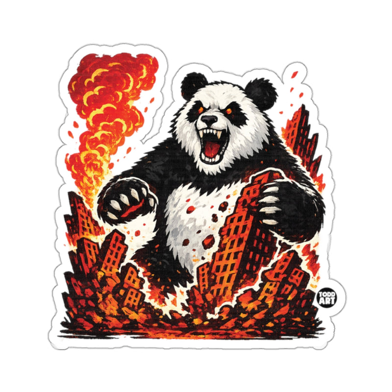 Load image into Gallery viewer, Aggressive Panda Attack Cityscape Firestorm 
