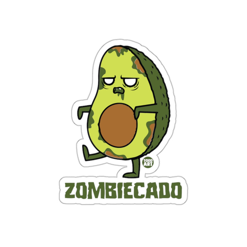 Load image into Gallery viewer, Zombiacado Funny Avocado Zombie Cartoon Graphic Sticker
